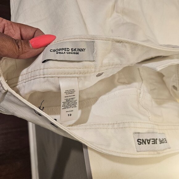 EXPRESS WOMEN'S JEANS SIZE 10 CROPPED STELLA LOW RISE SKINNY - Picture 3 of 3